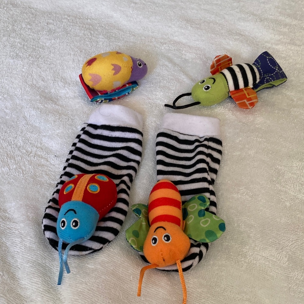 3 for $16 Cute bug baby rattles